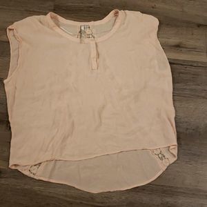 LC Lauren Conrad Dust Pink Lace Top